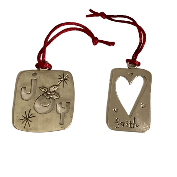 NWT Seagull Pewter Christmas Tree Ornaments Joy Wonder Faith Jolly Gift - Picture 3 of 11
